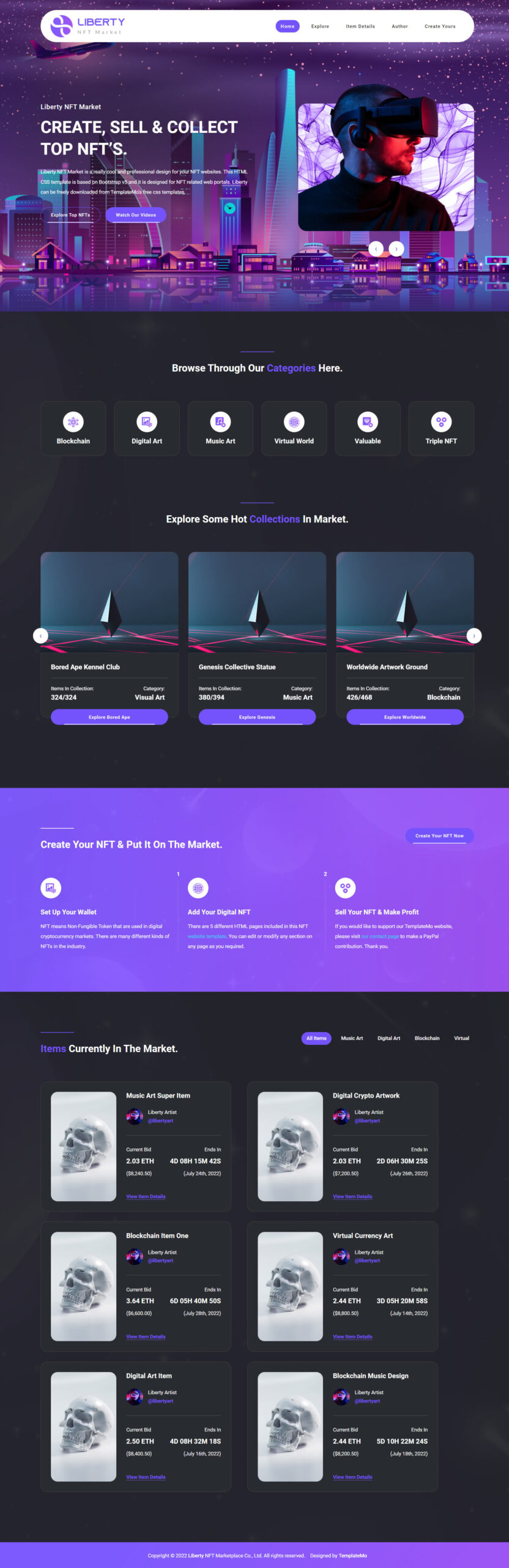 Marketplace style website layout